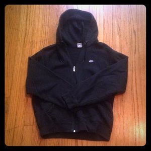 Nike black hoodie with front zip